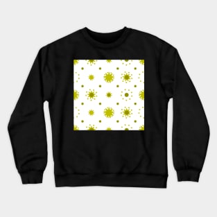 Suns and Dots Yellow Green on White Repeat 5748 Crewneck Sweatshirt